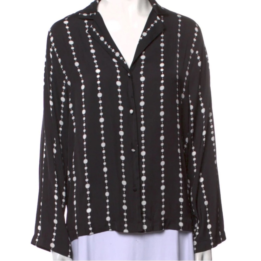Kate Spade Black and White Button Down Shirt